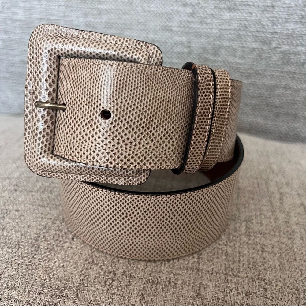 Joan & David Couture Genuine Karung Snake Leather Belt